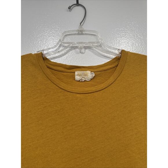 Nation LTD Mustard Yellow T-Shirt Tee Women’s Size Medium Short Sleeve Cotton - Picture 2 of 8